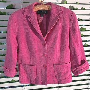 Finity Studio pink silk textured jacket